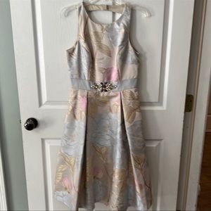 Beautiful Spring Floral Pastel Eliza J Floral Jacquard Dress 6